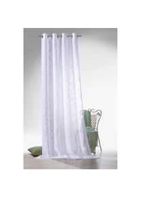 Weckbrodt-Gardinen Weckbrodt, Vorhang &raquo;Romance&laquo; &Ouml;sen 1 Stk. tlg. echte Stickerei, halbtransparent, Muster Raute, Gardine, Store, wei&szlig;, Polyester