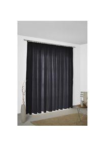 WIRTH, Vorhang &raquo;Lahnstein&laquo; Kr&auml;uselband 2 Stk. tlg., schwarz, Polyester