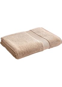 Christy, Strandt&uuml;cher &raquo;Supreme&laquo; Premium Handtuch in Luxusqualit&auml;t, 650g/m&sup2;, 100 x 180, 2er Set, stone, Walkfrottier, Obermaterial: 100% Baumwolle, 2 