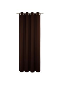 Vorhang »Newbury« Ösen 1 Stk. tlg. , braun , WIRTH , Obermaterial: 67% Polyester, 33% Baumwolle