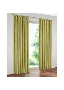 WIRTH, Vorhang &raquo;Troms&ouml;&laquo; Kr&auml;uselband 1 Stk. tlg., hellgr&uuml;n, Chenille, Polyacryl