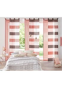 Home Wohnideen, Home Wohnideen Schiebegardine &raquo;Sarnia&laquo; Schlaufen 1 Stk. tlg. inkl. Beschwerungsstange, marsala, Voile, Polyester