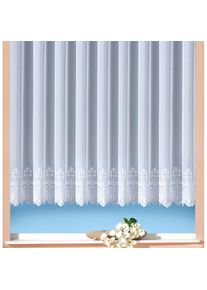 Weckbrodt-Gardinen Weckbrodt, Gardine &raquo;Heidelberg&laquo; Kr&auml;uselband 1 Stk. tlg. echte Stickerei, Voile, transparent, mit 1 oder 2 Bord&uuml;ren, Store, wei&szlig;, Voile, Polyester