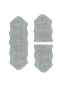 ANDIAMO Bettumrandung »Bettvorleger Lamm Fellimitat« Höhe 20 mm 3 Stk. tlg. Kunstfell, sehr weicher Flor, waschbar, Bettvorleger, Läufer-Set , grau ,...