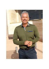 Marco Donati , Poloshirt »Langarm-Shirt« 1 Stk. tlg. , grün , mit kontrastreicher Verarbeitung