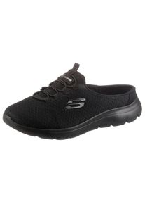 Skechers , Sabot »SUMMITS SWIFT STEP« Sommerschuh, Schlappen, Schlupfschuh in veganer Verarbeitung , schwarz , Sneaker hinten offen, schnell zum...