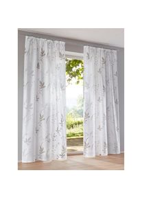 Gardine Multifunktionsband 1 Stk. tlg. , grau , HEINE HOME , 65% Baumwolle, 35% Polyester