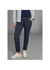 Kangaroos , Damen , Chinohose in schmaler Form, mit Kordel zu binden , blau , Gerade Hose mit Stretch von Kangaroos