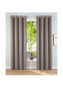 my home, my home Verdunkelungsvorhang &raquo;Solana&laquo; &Ouml;sen 2 Stk. tlg. 2-er Set, Breite 140 cm, einfarbig, sand, Polyester