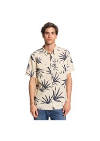 Quiksilver , Kurzarmhemd »Deli Palm« , beige , Stoff: leichtes Mischgewebe aus Hanf und...