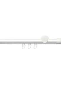 Gardinenstange »Innenlaufgarnitur 20 mm Power Endkappe« Ø 20 mm 1 läufig-läufig Fixmass Gardinenstange Komplett , weiss , Liedeco