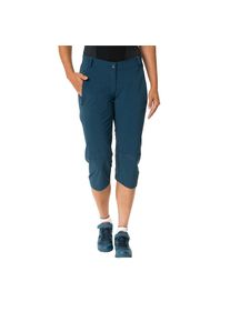 VAUDE , Mädchen,Damen , Radhose »WOMEN'S YARAS 3/4 PANTS« Reflektierende Elemente , blau , Radhose für Radsport bietet sportlichen Stil