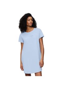 Triumph , Mädchen,Damen , Nachthemd »Nightdresses NDK X« Ohne Taschen weich, atmungsaktiv, gerippter Rundhalsausschnitt, Kurzarm , blau ,...