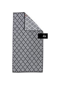 done., done. Duscht&uuml;cher &raquo;DAILY SHAPES&laquo;, schwarz, Jacquard-Walkfrottier, Baumwolle, 4 Stk.