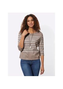 Casual Looks , 3/4-Arm-Shirt »Ringelshirt« 1 Stk. tlg. , beige , besonders hautsympathisch