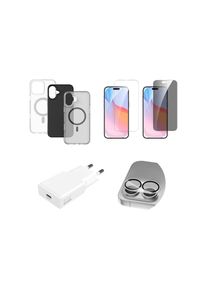 4smarts, Smartphone-Ladegerät »Value Set iPhone 16«, transparent, USB-C Netzladegerät mit 20 W für schnelles Aufladen Ihres Smartphones