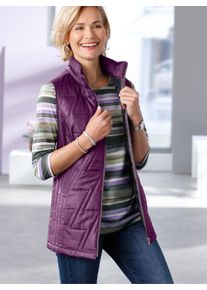 WITT Damen Steppweste mit kontrastfarbigem Futter, violett, Gr&ouml;&szlig;e 54, 100% Polyester. Wattierung: 100% Polyester
