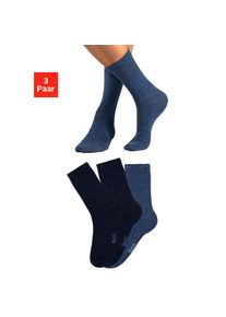Bench., Unisex, Socken Packung, 3 Paar tlg. Unisexsocken mit w&auml;rmender Wolle, 2x marine, 1x jeans, 39-42, Kuschelige Wollsocken f&uuml;r Unisex