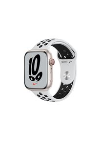 Apple , Smartwatch »Serie 7, GPS, 45 mm Aluminiumgehäuse mit Nike-Sportarmband« ( ) Watch OS , schwarz-weiss