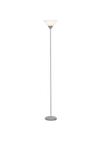 Deckenfluter »Spari« E27 1 Stk. Warmweiss LED Stehlampe silber/weiss , silberfarben , Brilliant