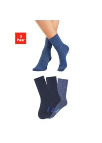 Bench., Unisex, Socken Packung, 3 Paar tlg. Unisexsocken aus flauschigem Material mit w&auml;rmender Wolle, 2x marine, 1x jeans, 35-38, Kuschelige 