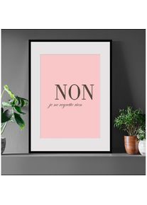 Bild »NON« Schriftzug Sprüche & Texte , schwarz , queence