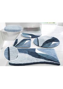 Badematte »Magnus, Badvorleger, Badezimmer Teppich« mehrfarbig, Badteppich, Badematten auch als 2 teiliges Set & rund , my home , Obermaterial:...