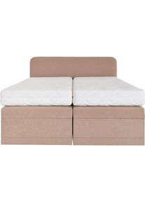 Boxspringbett wahlweise mit Bettkasten , beige , Westfalia Schlafkomfort