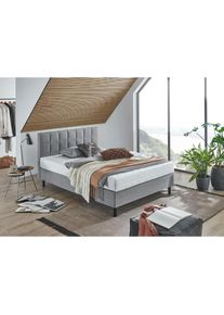 Boxbett »Nikola« Massivholzfüssen, mit / ohne Matratze, in H2 und H3 erhältlich , grau , ATLANTIC HOME COLLECTION