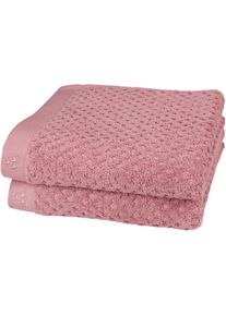 Handtücher »Harmony« 100 % Baumwolle, Hoch Tief Struktur, viele Farben , rosa , Ross , Obermaterial: 100% Baumwolle