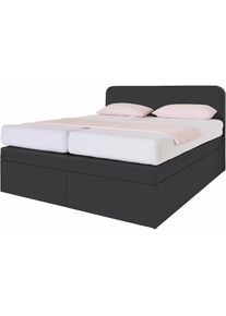 Boxspringbett wahlweise mit Bettkasten , schwarz , Westfalia Schlafkomfort