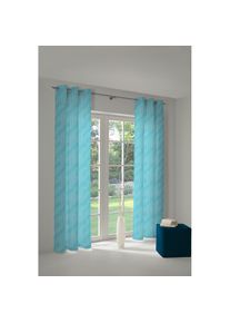 Adam, Vorhang &raquo;Argentinian Criolla&laquo; &Ouml;sen 1 Stk. tlg. aus 100% Bio-Baumwolle, t&uuml;rkis, Jacquard, Baumwolle (Bio-Baumwolle)