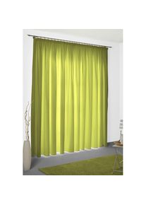 WIRTH, Vorhang &raquo;Newbury&laquo; Kr&auml;uselband 1 Stk. tlg., gr&uuml;n, Jacquard, Baumwolle, Polyester