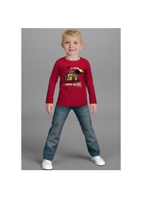 Kidsworld, Unisex, Kidsworld Schlupfjeans &raquo;, Stretch-Jeans f&uuml;r kleine Unisex&laquo; bequeme Passform, gerade Beinform, mit Gummizug im Bund, blau, used, 128