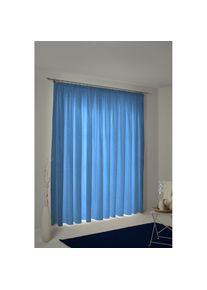 WIRTH, Vorhang &raquo;Toco-Uni&laquo; Kr&auml;uselband 1 Stk. tlg., blau, Chenille, Polyacryl