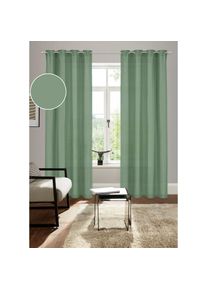 Vorhang »Lagan« Ösen 2 Stk. tlg. 2-er Set, gewebt, Microfaser, versch. Grössen, einfarbig, Bestseller , grün , Bruno Banani , Obermaterial: 100%...