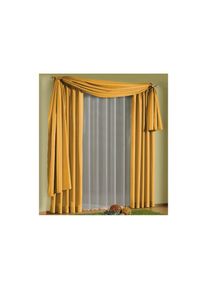 WIRTH, Gardine &raquo;Daria&laquo; Kr&auml;uselband 1 Stk. tlg., gelb, Polyester