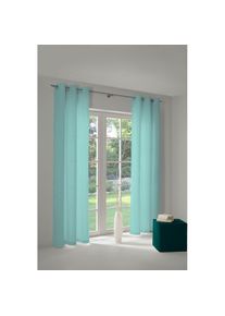 Adam, Vorhang &raquo;Uni Collection&laquo; &Ouml;sen 1 Stk. tlg. aus 100% Bio-Baumwolle, t&uuml;rkis, Jacquard, Baumwolle (Bio-Baumwolle)