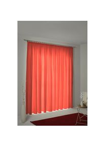 WIRTH, Vorhang &raquo;Natur&laquo; Kr&auml;uselband 1 Stk. tlg. 2-lagig, rot, Baumwolle
