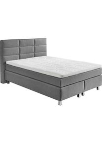 Boxspringbett wahlweise mit Kaltschaum-Topper , grau , Westfalia Schlafkomfort