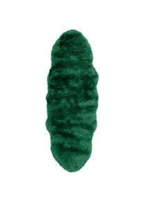 my home Hochflor-Teppich »Valeria Fellteppich kuschelig« fellförmig 60 mm Höhe Kunstfell, Fellform, weiche Teppiche, Schlafzimmer, Wohnzimmer , grün , my...