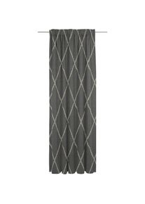 Adam, Vorhang &raquo;Casket Valdelana&laquo; Multifunktionsband 1 Stk. tlg. aus 100% Bio-Baumwolle, schwarz, beige, Jacquard, Baumwolle
