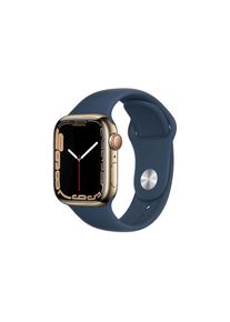 Apple , Smartwatch &raquo;Series 7, GPS + Cellular, 41 mm Edelstahl-Geh&auml;use mit Sportarmband&laquo; ( ) Watch OS , blau