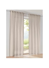 Gardine Multifunktionsband 1 Stk. tlg. , beige , HEINE HOME , 100% Polyester
