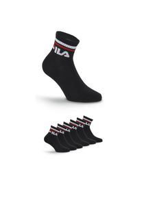 Fila , Damen,Jugendliche , Sportsocken »QUARTER PLAIN SOCKS« 6er Pack, 6 Paar tlg. mit Logo-Schriftzug , schwarz , Freizeitsocken von Fila