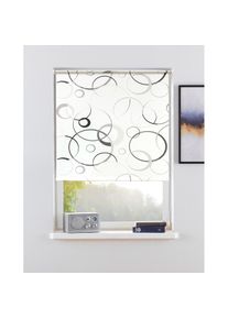 Seitenzugrollo »MAZE« Lichtschutz Blendschutz Sichtschutz ohne Bohren freihängend mit modernen Kreiselementen NEUHEIT! , grau , Bruno Banani ,...