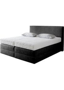 Boxspringbett wahlweise mit Kaltschaum-Topper , schwarz , Westfalia Schlafkomfort
