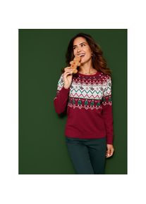 Classic Basics , Damen , Strickpullover »Langarm-Pullover« , weihnachtliches Norwegermuster