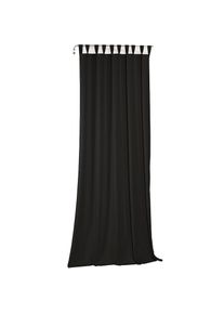 Vorhang »Newbury« Schlaufen 1 Stk. tlg. , schwarz , WIRTH , Obermaterial: 67% Polyester, 33% Baumwolle