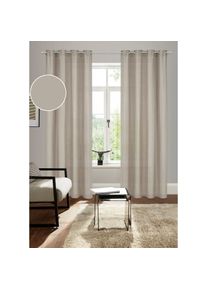 Vorhang »Lagan« Ösen 2 Stk. tlg. 2-er Set, gewebt, Microfaser, versch. Grössen, einfarbig, Bestseller , grau , Bruno Banani , Obermaterial: 100%...